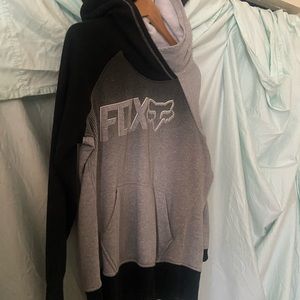 Black and gray fox sweater pullover
